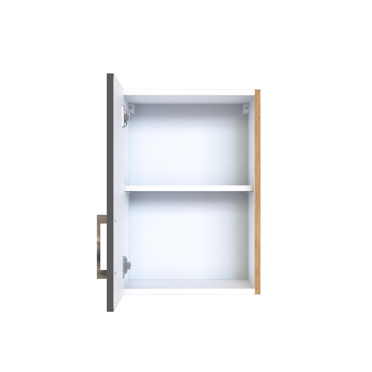 Held Küchenoberschrank ca. 40 cm Anthrazit/Eiche - Chromfarben/Anthrazit, MODERN, Holzwerkstoff/Metall (40/57/34cm) - Held