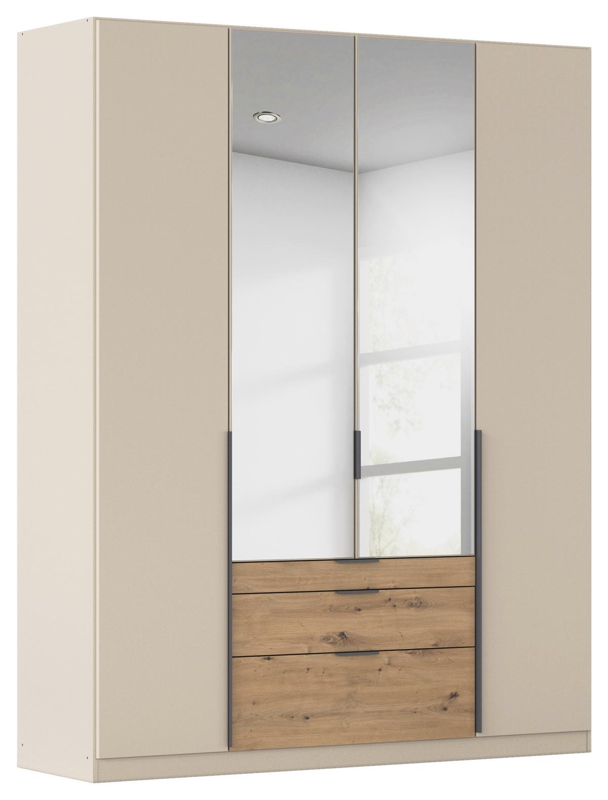 DULAP USI ROTATIVE ALABAMA - argintiu/culoare lemn stejar, Trend, material pe bază de lemn (181/229/54cm) - Modern Living