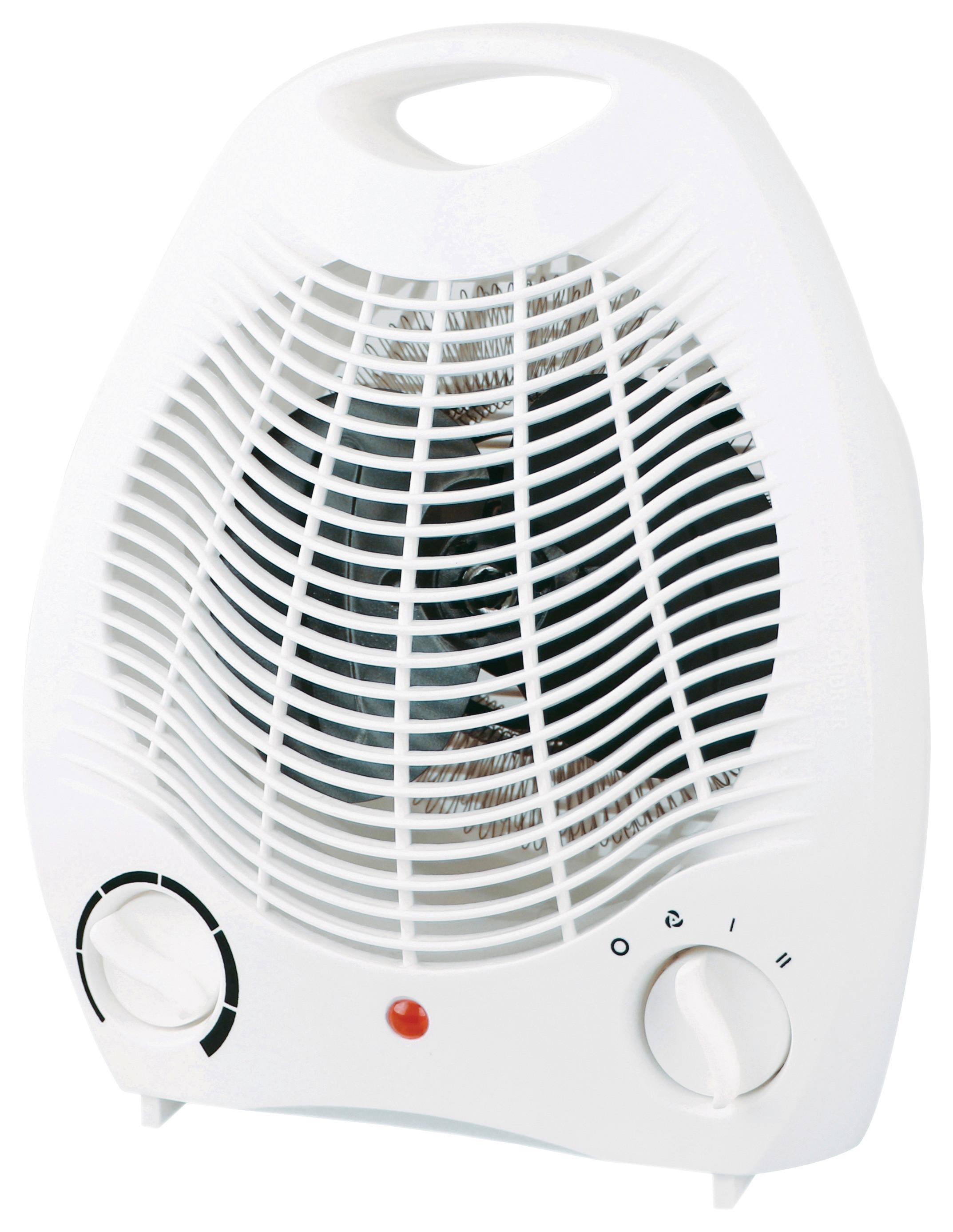 Heizstrahler Worm in Weiß max. 1000/2000 Watt - Weiß, KONVENTIONELL, Kunststoff (22/12,5/26cm) - Insido