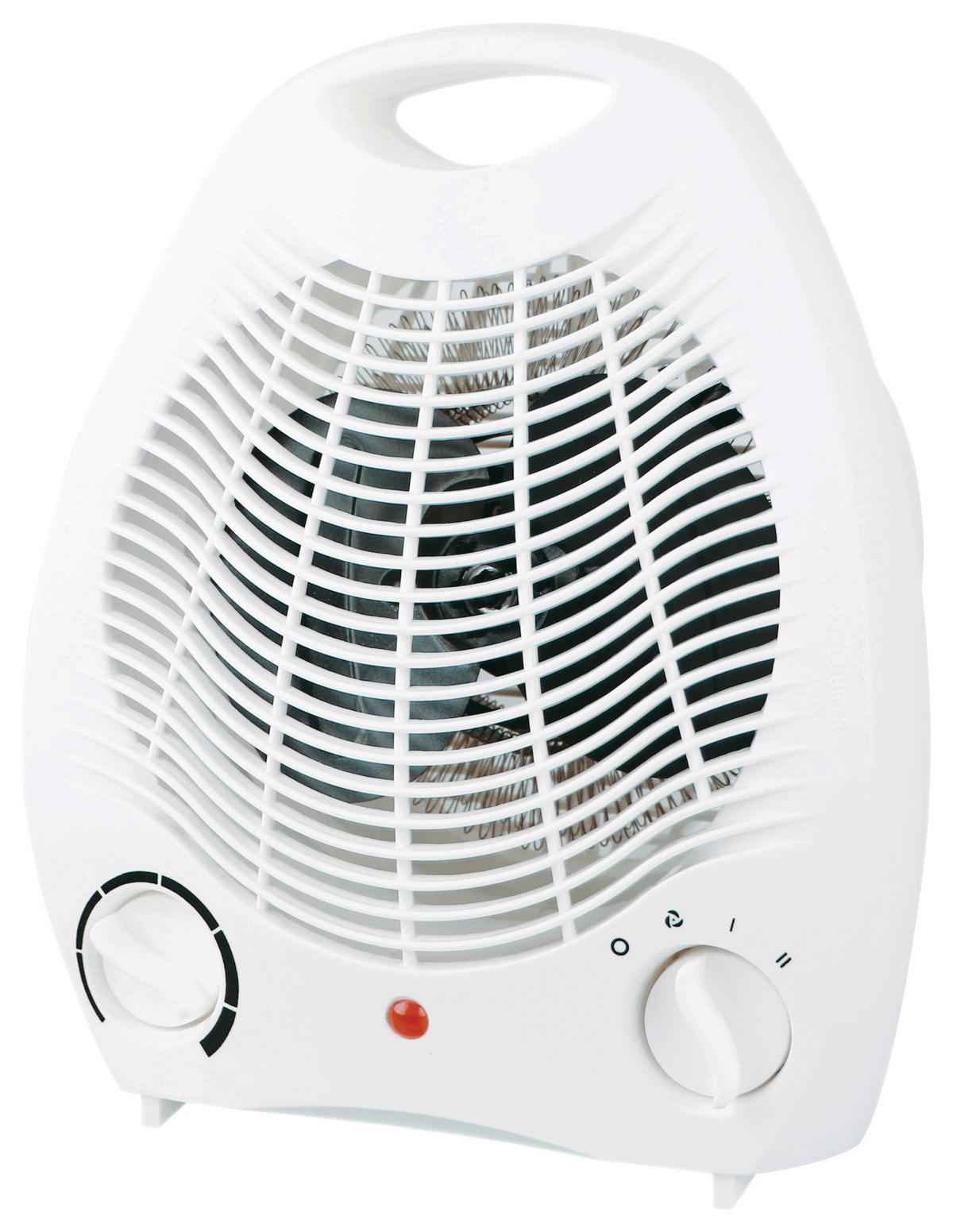 Heizstrahler Worm in Weiß max. 1000/2000 Watt - Weiß, KONVENTIONELL, Kunststoff (22/12,5/26cm) - Insido