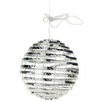 Dekokugel Juno Silberfarben inkl. LED - Silberfarben, Basics, Kunststoff/Metall (20cm)