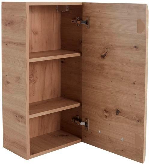 Viseča Omara Avensis 301 - barve kroma/barve hrasta, Moderno, kovina/leseni material (35/72/20,5cm) - Mömax
