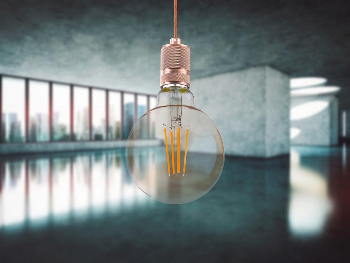 LED-Leuchtmittel 11526AD max. 7 Watt - Glas/Metall (9,5/14cm) - Globo