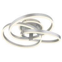 Stropna Led-svetilka Herwig, S Sijalko - siva/opal, Design, kovina/umetna masa (60/57,5/20cm)