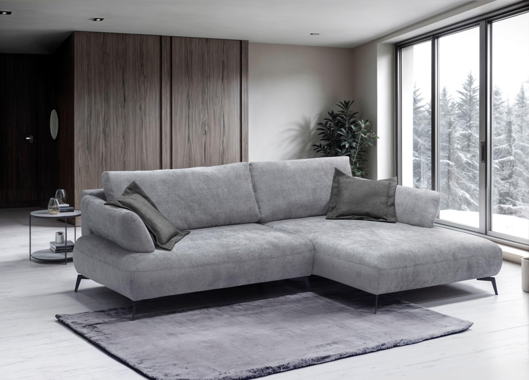 Coltar MADISON - gri deschis, Modern, lemn/material pe bază de lemn (284/92/186cm) - Modern Living