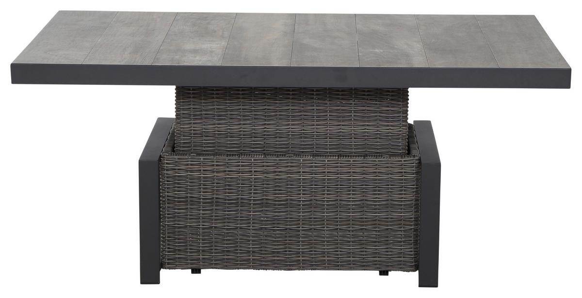 Loungegarnitur Corido Grau - Grau, Basics, Keramik/Kunststoff (83/103/160cm) - Siena Garden