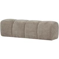 Sitzbank Mojo Sandfarben B: 164cm - Sandfarben/Schwarz, MODERN, Kunststoff/Textil (164/49/45cm) - Livetastic