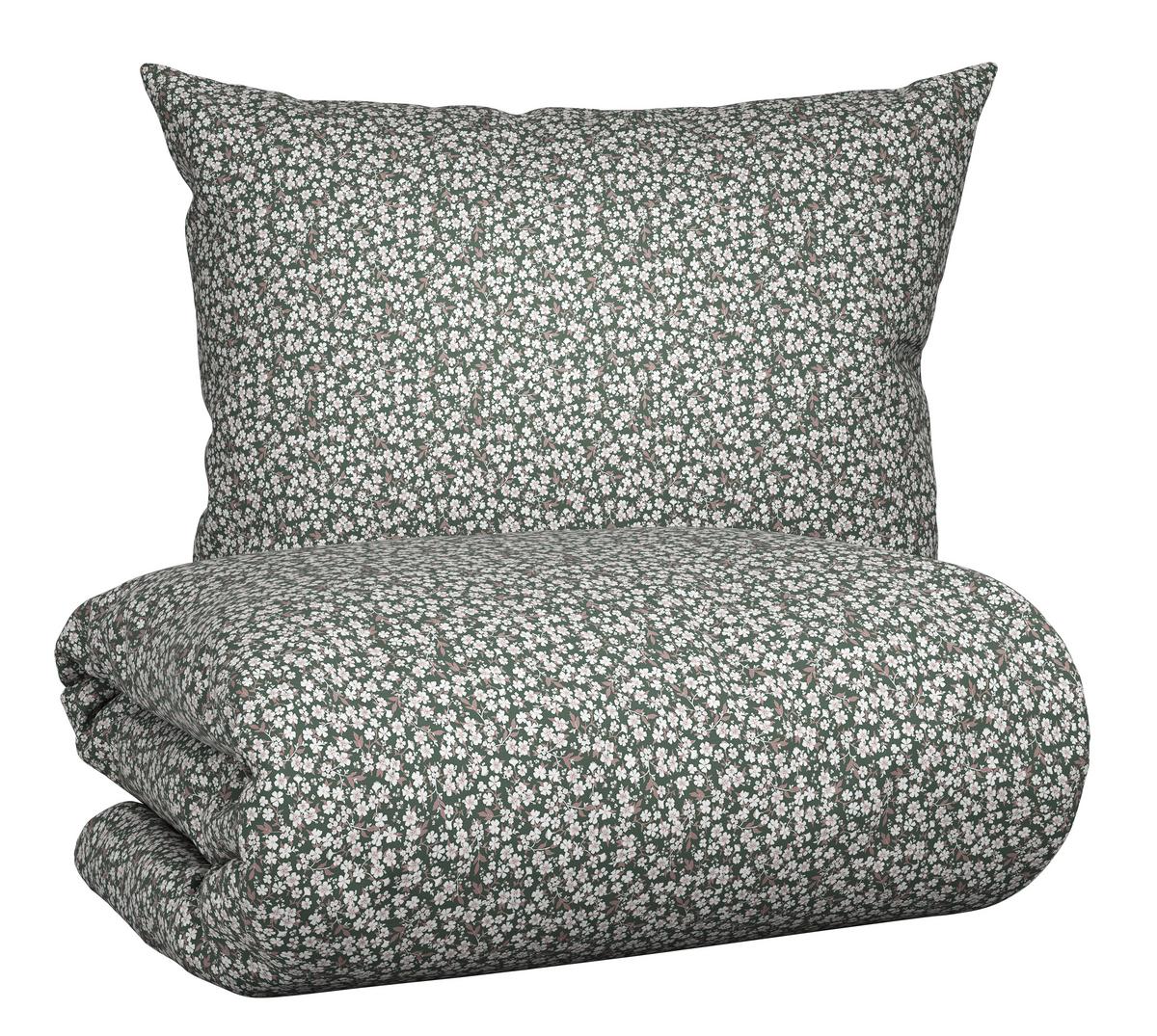 BETTWÄSCHESET JOSEFINE - Grün, Romantik / Landhaus, Textil (160/210cm) - Modern Living