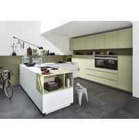 Einbauküche Softlack in Grün/Weiß - Weiß/Grün, MODERN, Holzwerkstoff - Nolte Küchen