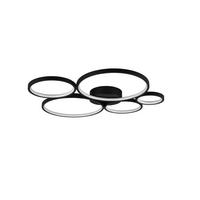 LED-Deckenleuchte Rondo in Schwarz max. 49 Watt - Schwarz, Design, Metall (59/53/5,5cm) - Trio Leuchten