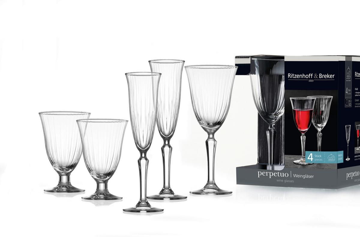 KOMPLET SZKŁA STOŁOWEGO 822427 - przejrzysty, Konventionell, szkło (0,19l) - Ritzenhoff Breker