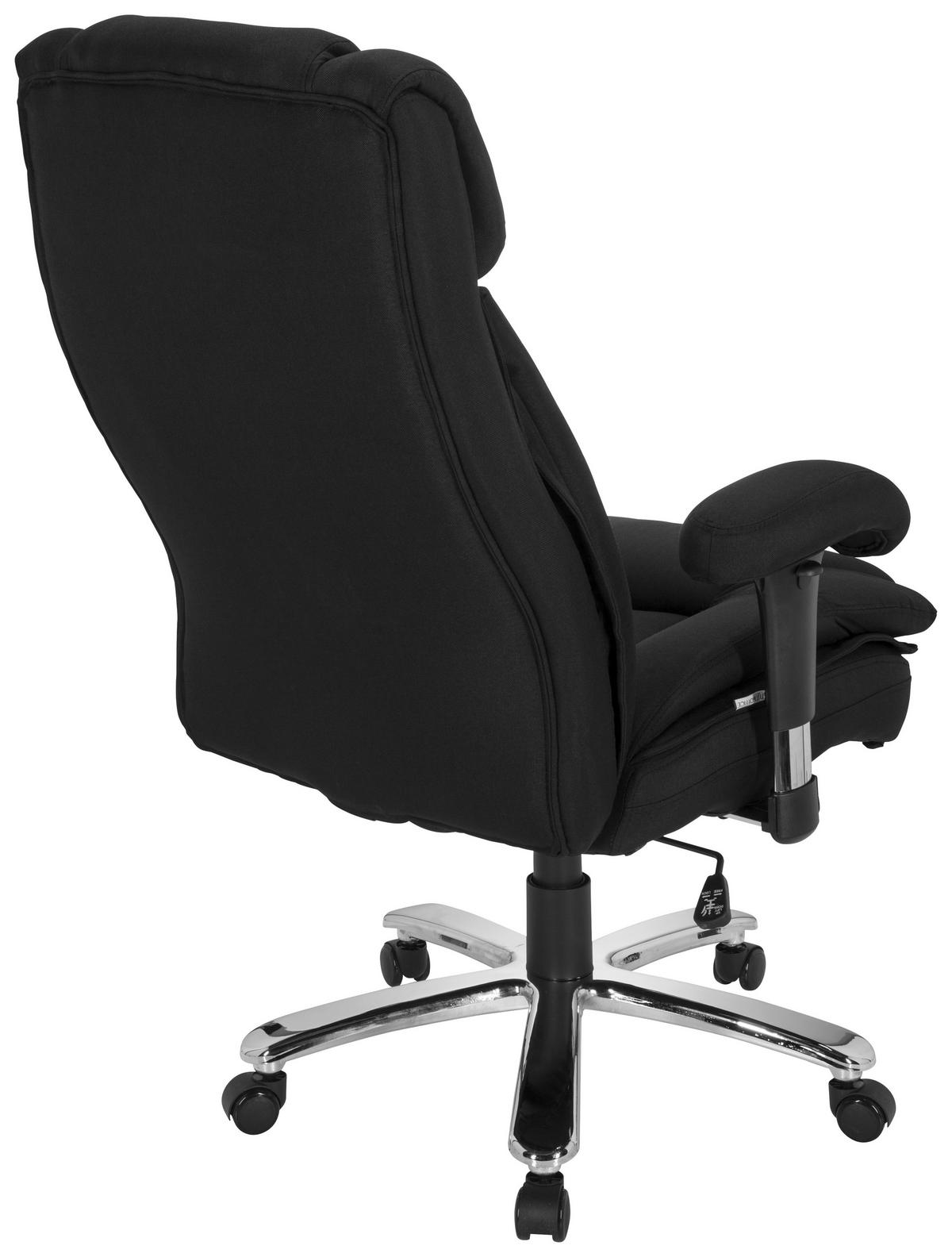 Pisarniški Stol Builder Xxl I, Črna - srebrne barve/črna, Moderno, kovina/umetna masa (76/123/81cm) - MID.YOU