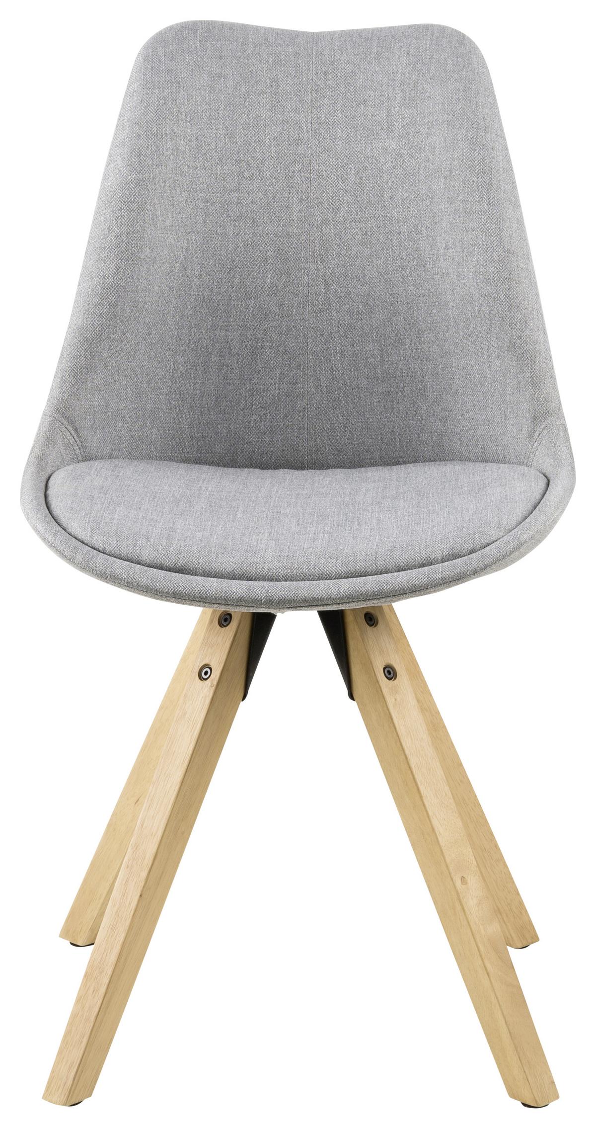 KRZESŁO DIMA - szary/dębowy, Design, metal/drewno (48/85/55cm) - Carryhome