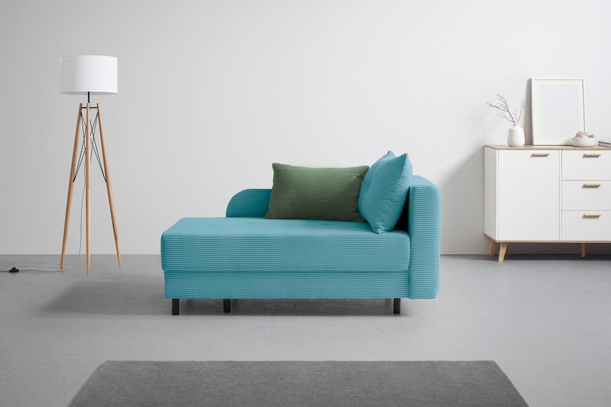 Liege Nova Petrol - Petrol/Schwarz, MODERN, Holz/Textil (145/62/85cm) - Mömax