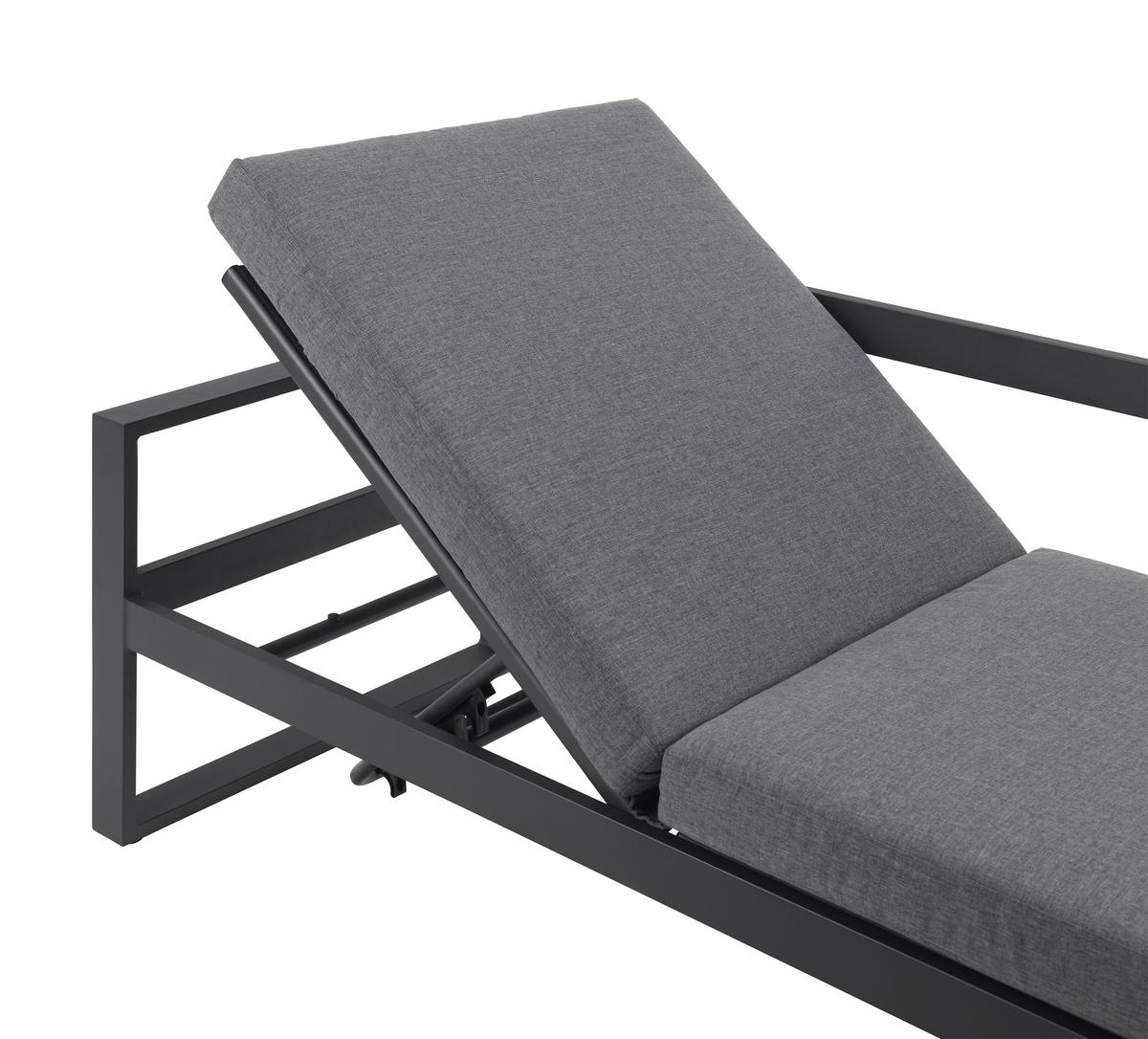 Loungegarnitur-Set Moskau Anthrazit/Grau - Anthrazit/Grau, Modern, Glas/Textil (200/213/62cm) - Mömax