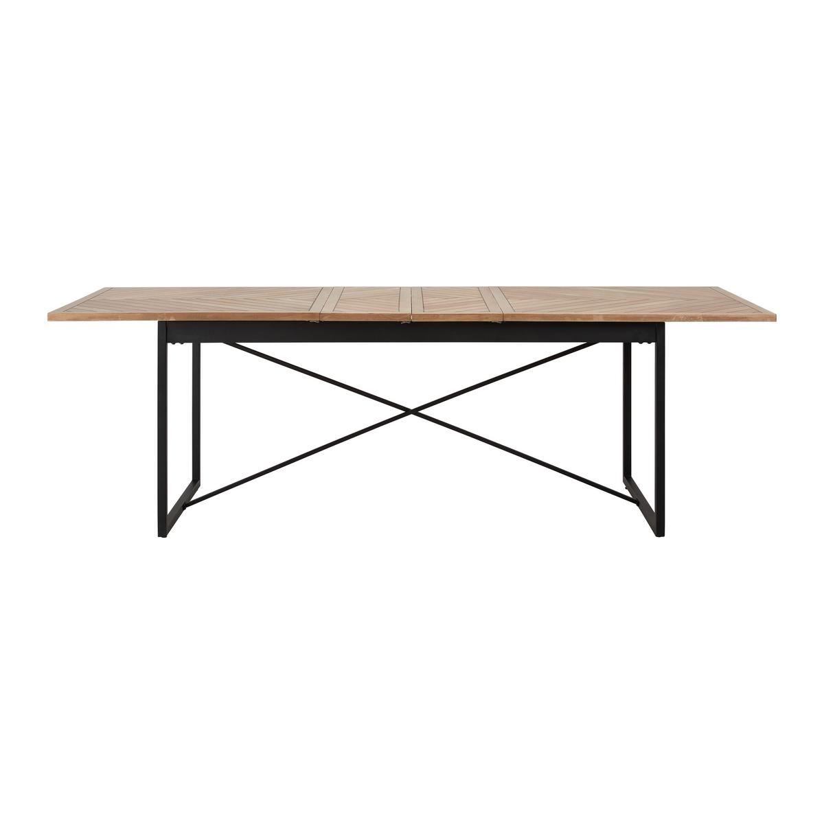 Raztegljiva Miza Catalina, Barva Hrasta, Železo - črna/barve hrasta, Moderno, kovina/les (180-240/90/76cm) - Bessagi Home
