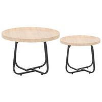 Stolić Fiona - boje hrasta/crna, Moderno, drvni materijal/metal (70/50/47/42cm) - Based