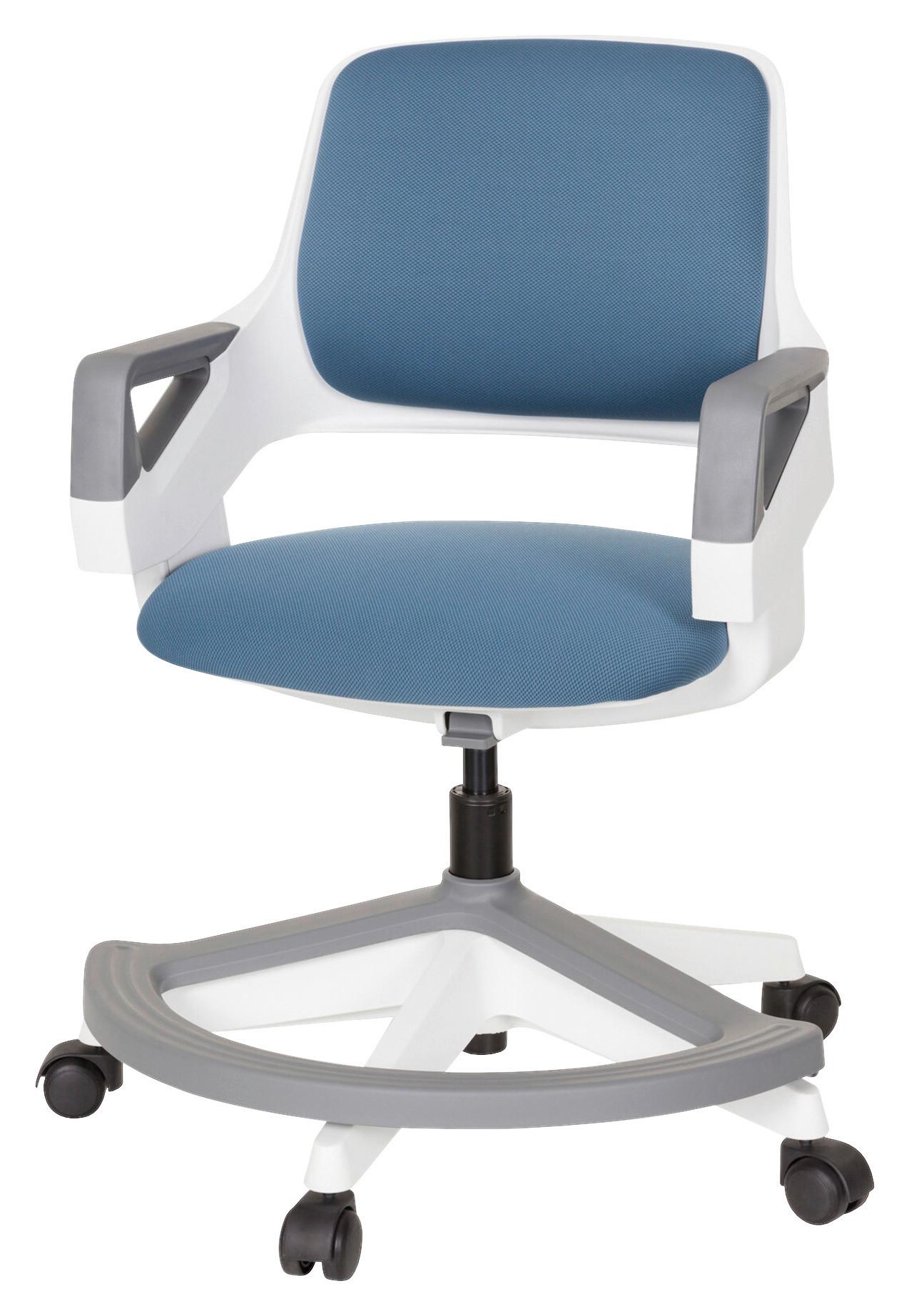 Jungeddrehstuhl Kid Flex ca. 53x80-93x60 cm Blau - Blau/Weiß, Basics, Kunststoff (53/80-93/60cm) - MID.YOU