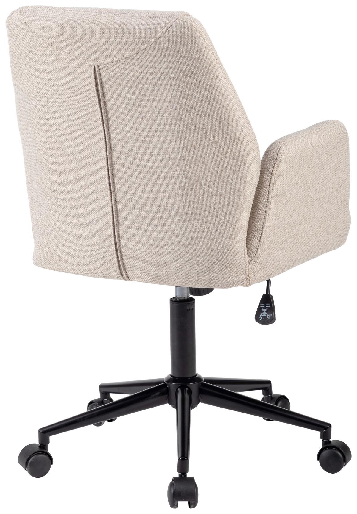 Uredska Stolica Amara - crna/krem, Lifestyle, metal/tekstil (59/85-93/60cm) - Modern Living