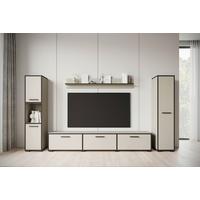 Dnevni Regal Bogota Xl, Kašmir, Barva Grafita, 4-Delni - kašmir/črna, Basics, umetna masa/leseni material (240/130/31cm) - P & B