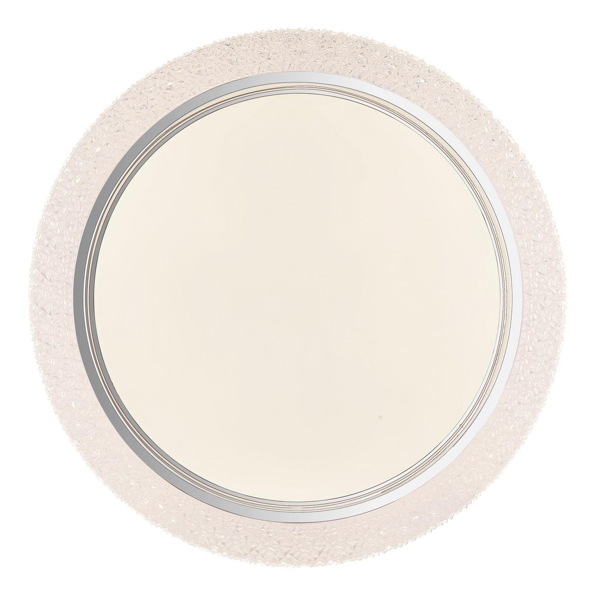 Plafonieră cu LED 41265K - străveziu/opal, Basics, plastic/metal (40/8cm) - Globo