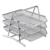 Briefablage aus Metall in Weiß - Silberfarben, Metall (35/27,5/29,5cm) - Mömax