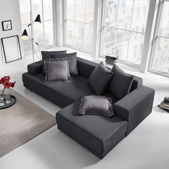 Wohnlandschaft Evie Mit Schlaffunktion Online Kaufen Mömax Wohnlandschaft Evie Mit Schlaffunktion Dunkelgrau Modern Holz Textil 251 150cm