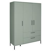 SZAFA NIEMOWLĘCA MIA 0434-KS_32 - zielony/antracytowy, Basics, materiał drewnopochodny/metal (139/195/51cm) - Jimmylee