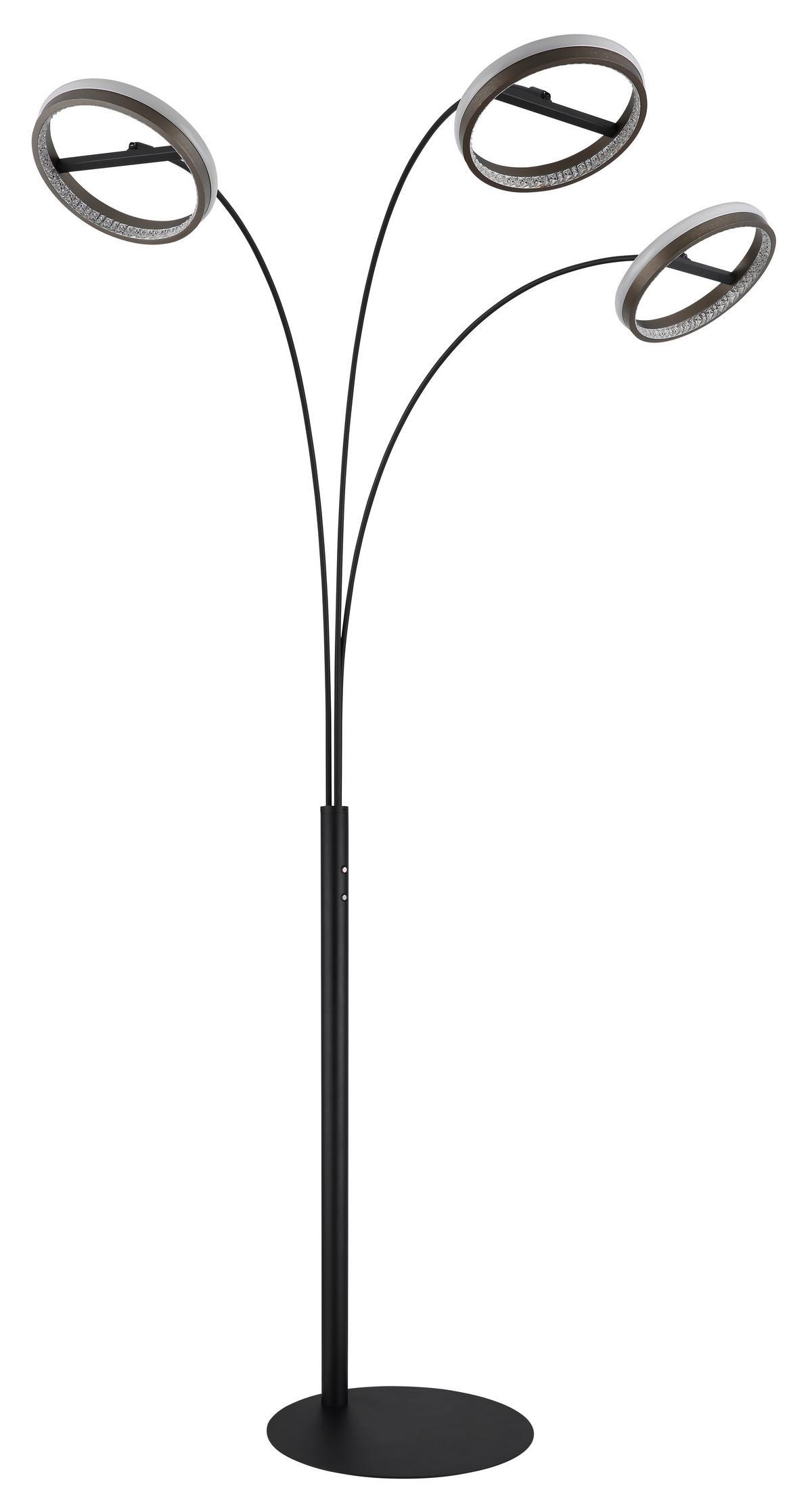LED-STEHLEUCHTE 67179S1 DELLA - Klar/Weiss, Design, Kunststoff/Metall (83,7/102,3/190,2cm) - Globo