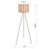 GOLVLAMPA SEJLA - beige, Modern, metall/textil (50/50/150cm) - Mömax