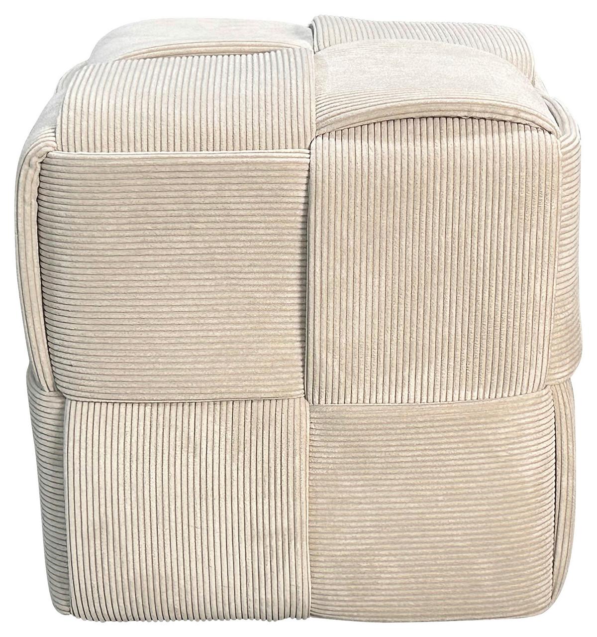 Pouf URBAN Beige, Cord - Beige, Design, Textil (40/40/40cm) - MID.YOU