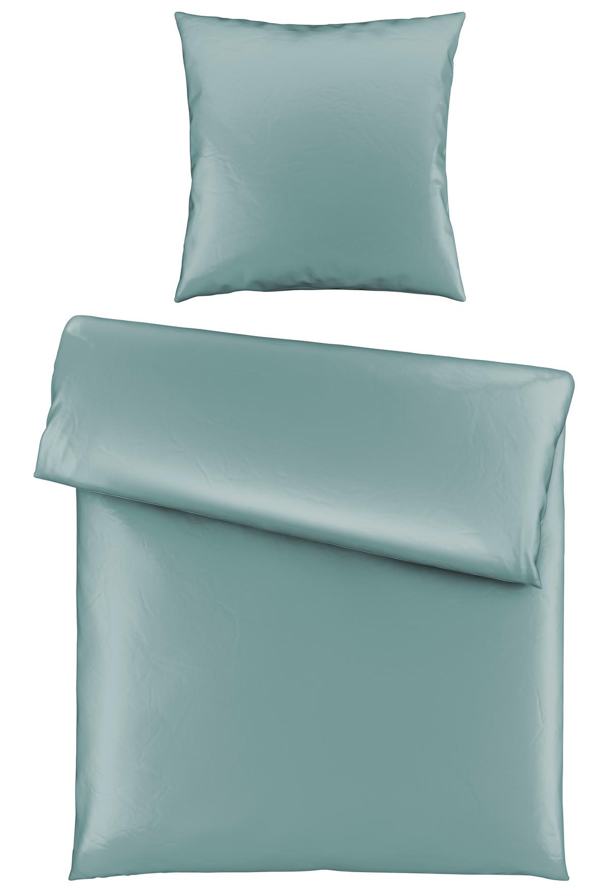 Bettwäsche Victoria Mineralblau ca. 135x200cm - Blau, MODERN, Textil (135/200cm) - Mömax