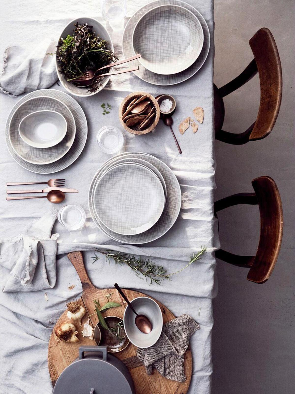 TALERZ ŚNIADANIOWY MESH ROSENTHAL - szary, Konventionell, ceramika (21cm) - Rosenthal