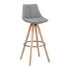 Barhocker Nelo Dunkelgrau Webstoff Gepolstert - Chromfarben/Dunkelgrau, MODERN, Holz/Textil (42/100/33cm) - Bessagi Home