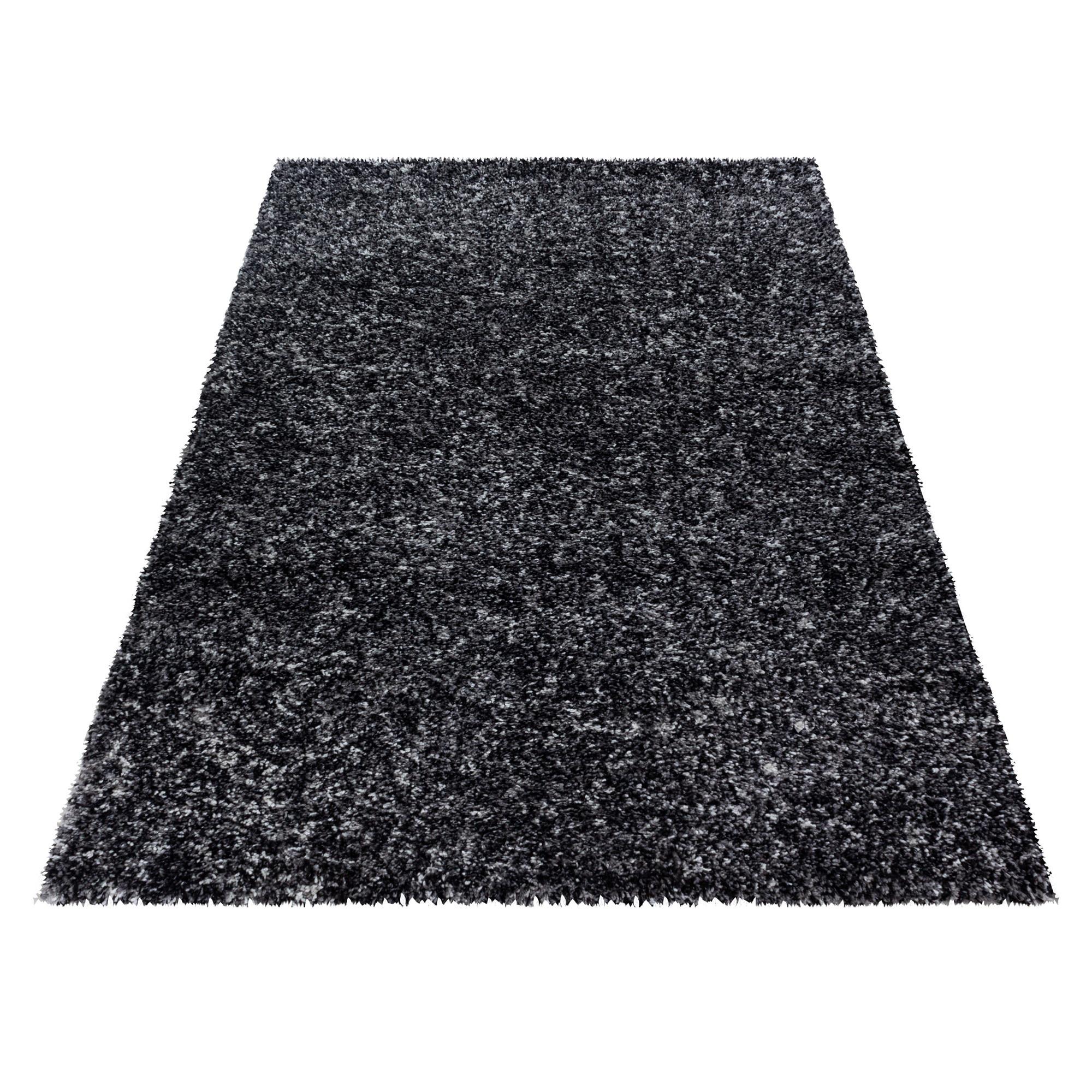 Hochflorteppich Enjoy Anthrazit ca. 80x250cm - Anthrazit, KONVENTIONELL, Textil (80/250cm)