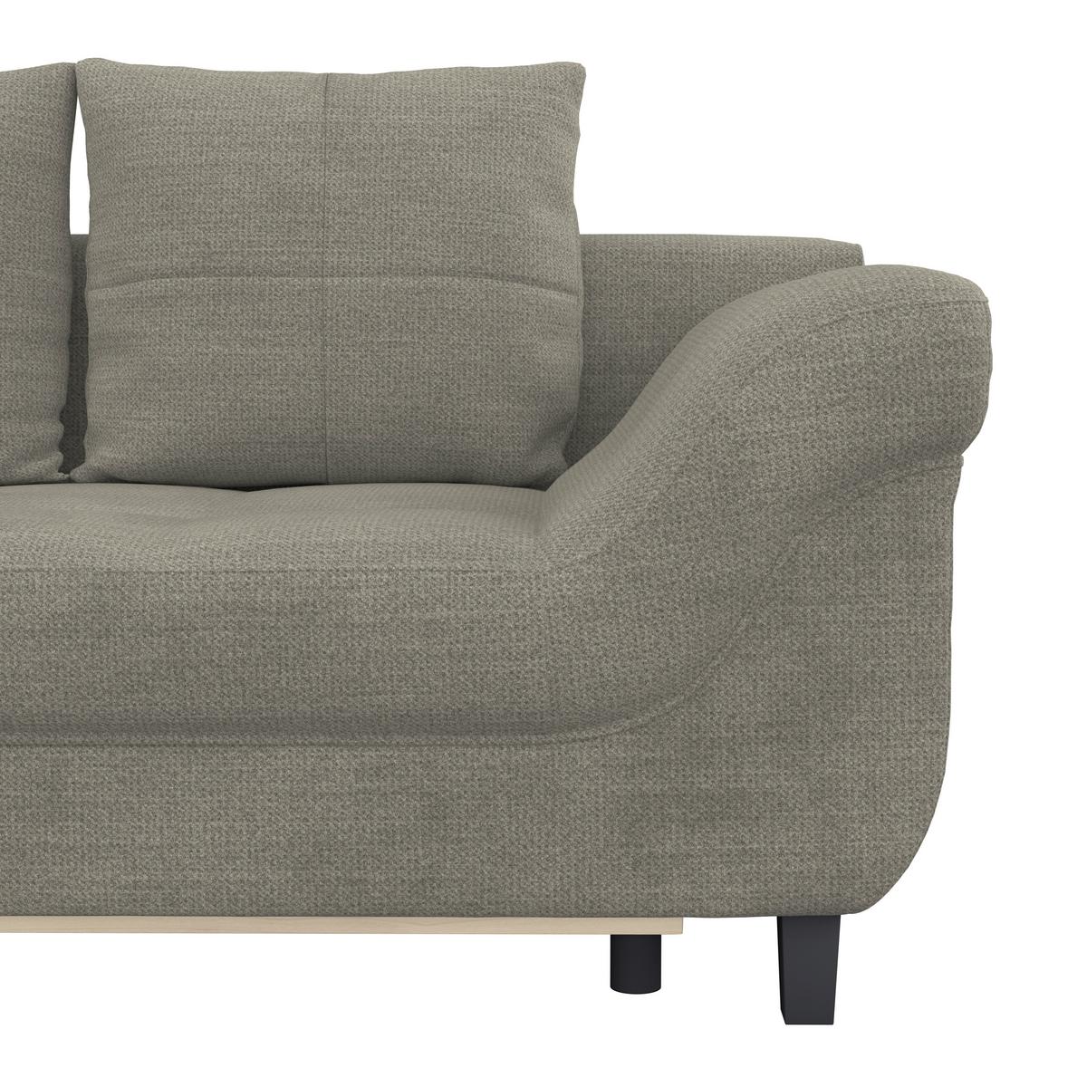 Kutna Garnitura Mendoza - boje pijeska/crna, Konvencionalno, tekstil (197/309cm) - Modern Living