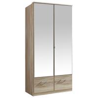 Ormar S Klasičnm Vratima Imago - boje hrasta/boje aluminija, Konvencionalno, staklo/drvni materijal (90/199/58cm) - Modern Living