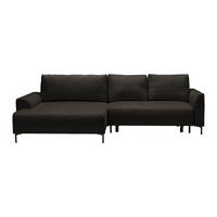 Ecksofa Integra Beige - Anthrazit/Schwarz, Textil/Metall (170/81-93/294cm) - Mömax