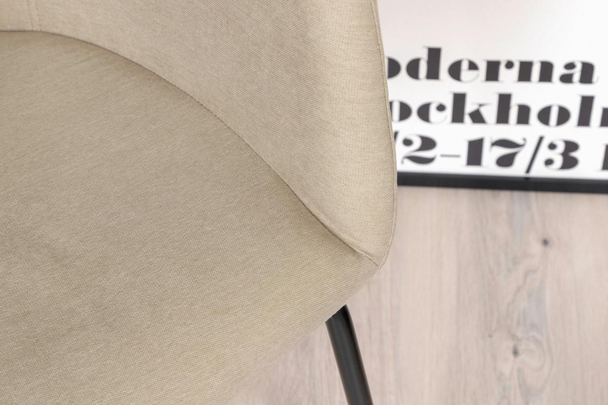 Stuhl Berit ca. 55x78x55 cm Beige - Beige/Schwarz, Design, Holz/Kunststoff (55/78/55cm) - Livetastic