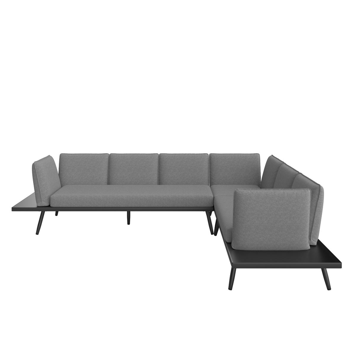 Garnitură grădină Joanne - negru, Modern, metal (300/78/80cm) - Bessagi Garden