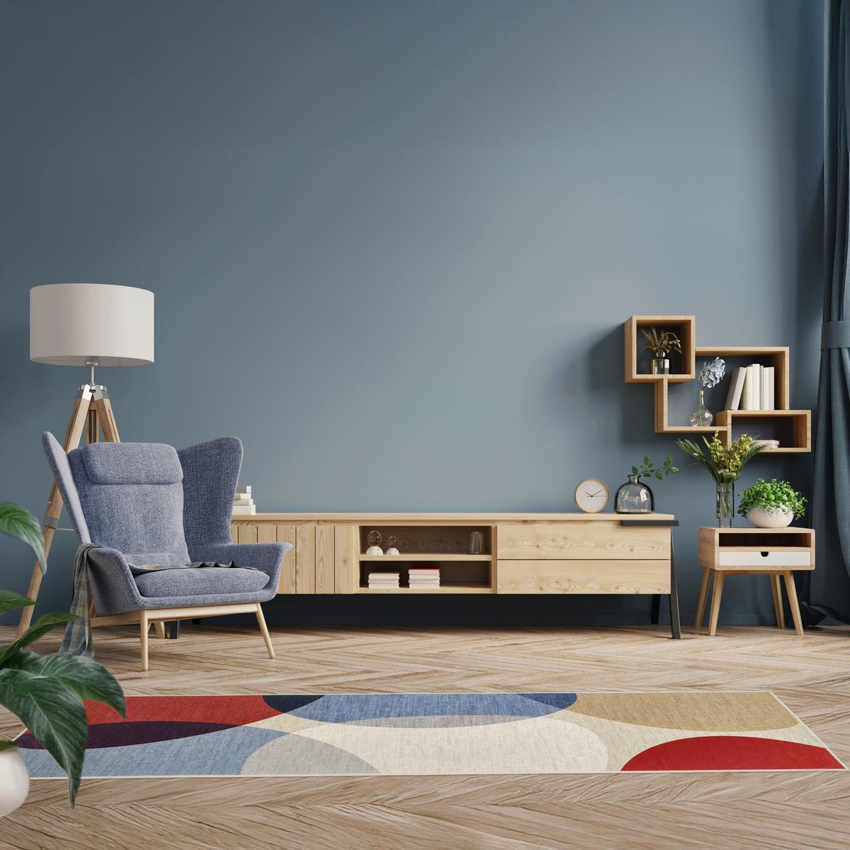 CHODNIK NAYRA CORTEA-URBAN8151 - kremowy/niebieskoszary, Design, tkanina (80/250cm) - Lindorug