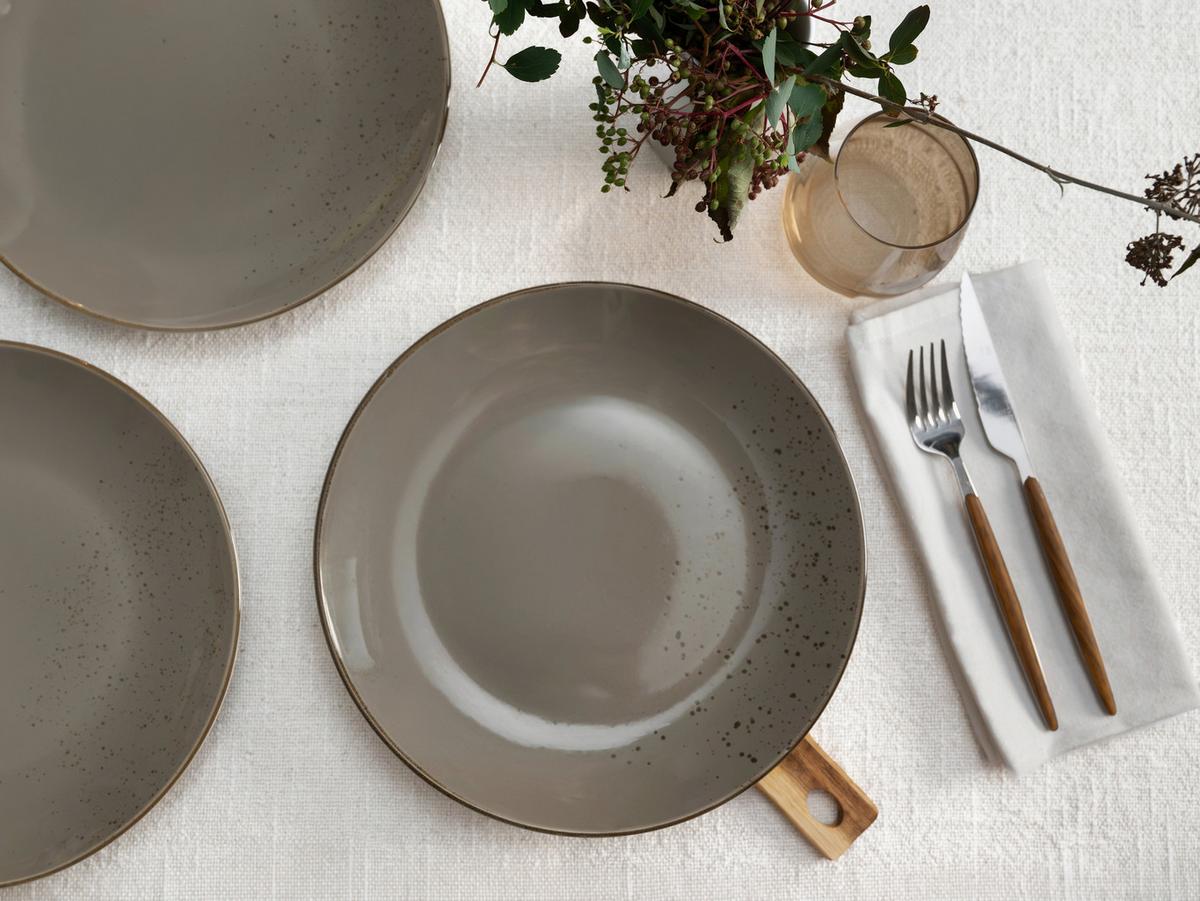 Speisetellerset 22045 Nature Collection - Grau, Trend, Keramik (27cm) - Creatable