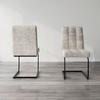 SCHOMMELSTOEL NOVA - Lichtgrijs/Zwart, Modern, Hout/Textiel (46/97/62cm) - Bessagi Home