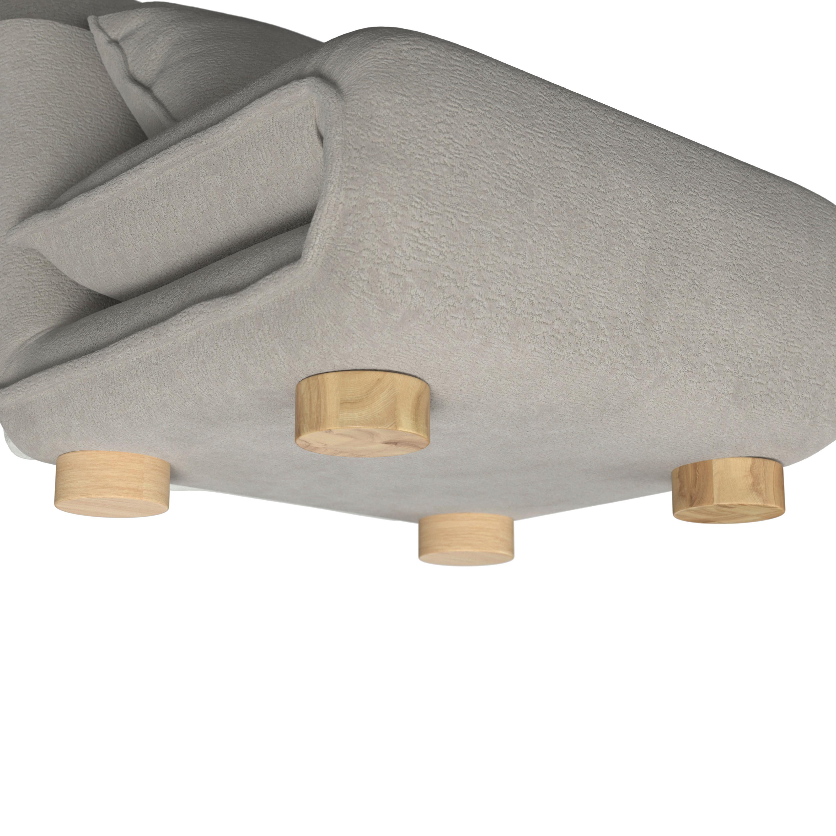 BÄDDFÅTÖLJ BELLA - beige/naturfärgad, Modern, metall/trä (85/76/84cm) - Bessagi Home