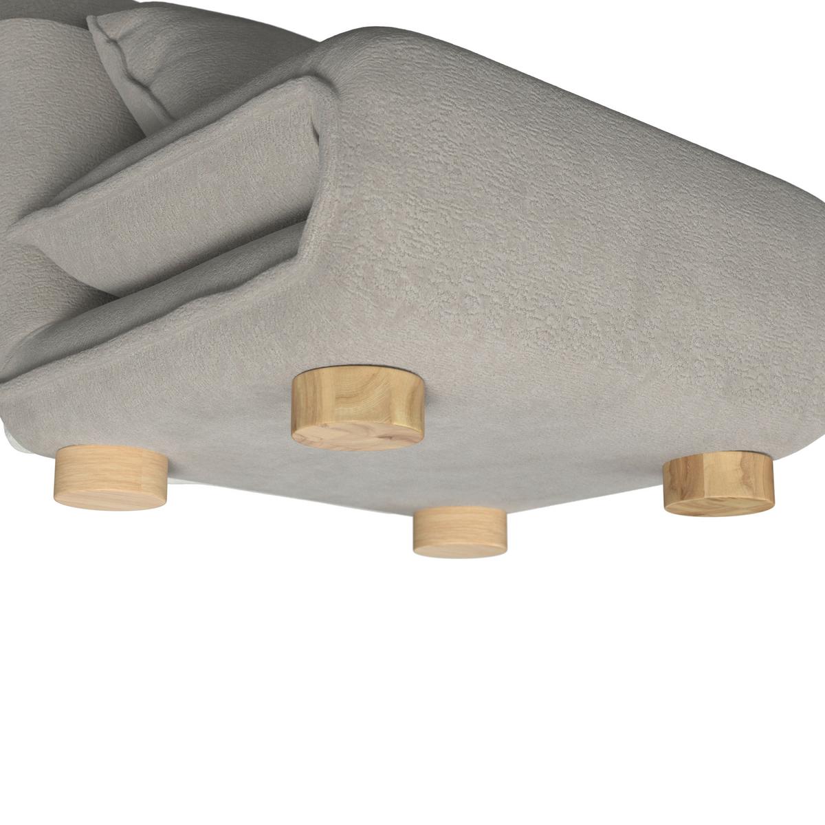 Schlafsessel Bella Bouclé Beige - Beige/Naturfarben, MODERN, Holz/Textil (83/41/63cm) - Bessagi Home