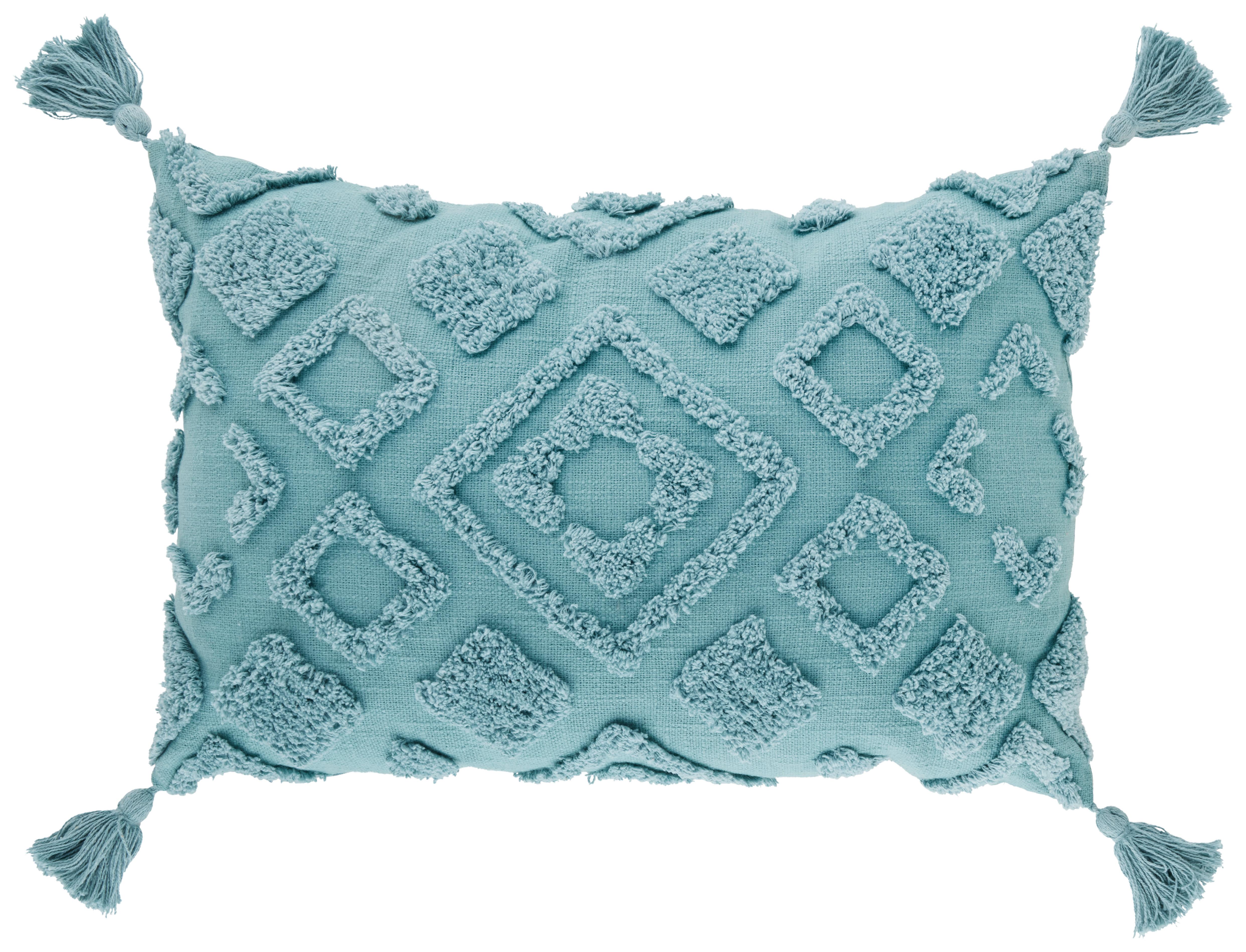 Okrasna Blazina Ibiza - modra, Moderno, tekstil (40/60cm) - Premium Living