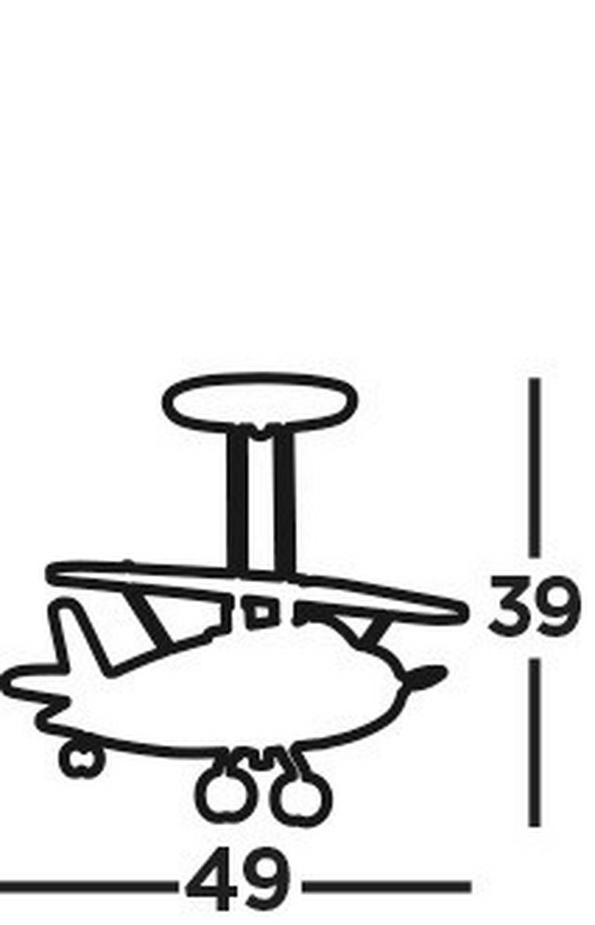 Gyerek Függőlámpa Novelty Airplane 737 - ezüstszínű, Trend, műanyag/üveg (49/47/39cm)