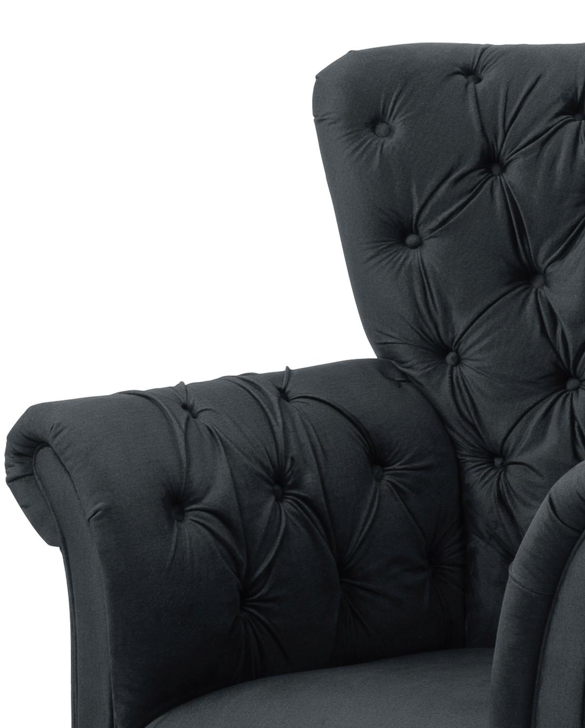 Fotelja Cupido - crna/antracit, Design, tekstil/drvo (96/112/86cm) - Mömax