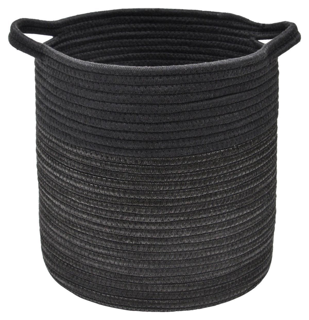 Coș Lotte - negru, Modern, plastic/textil (29/30cm) - Modern Living