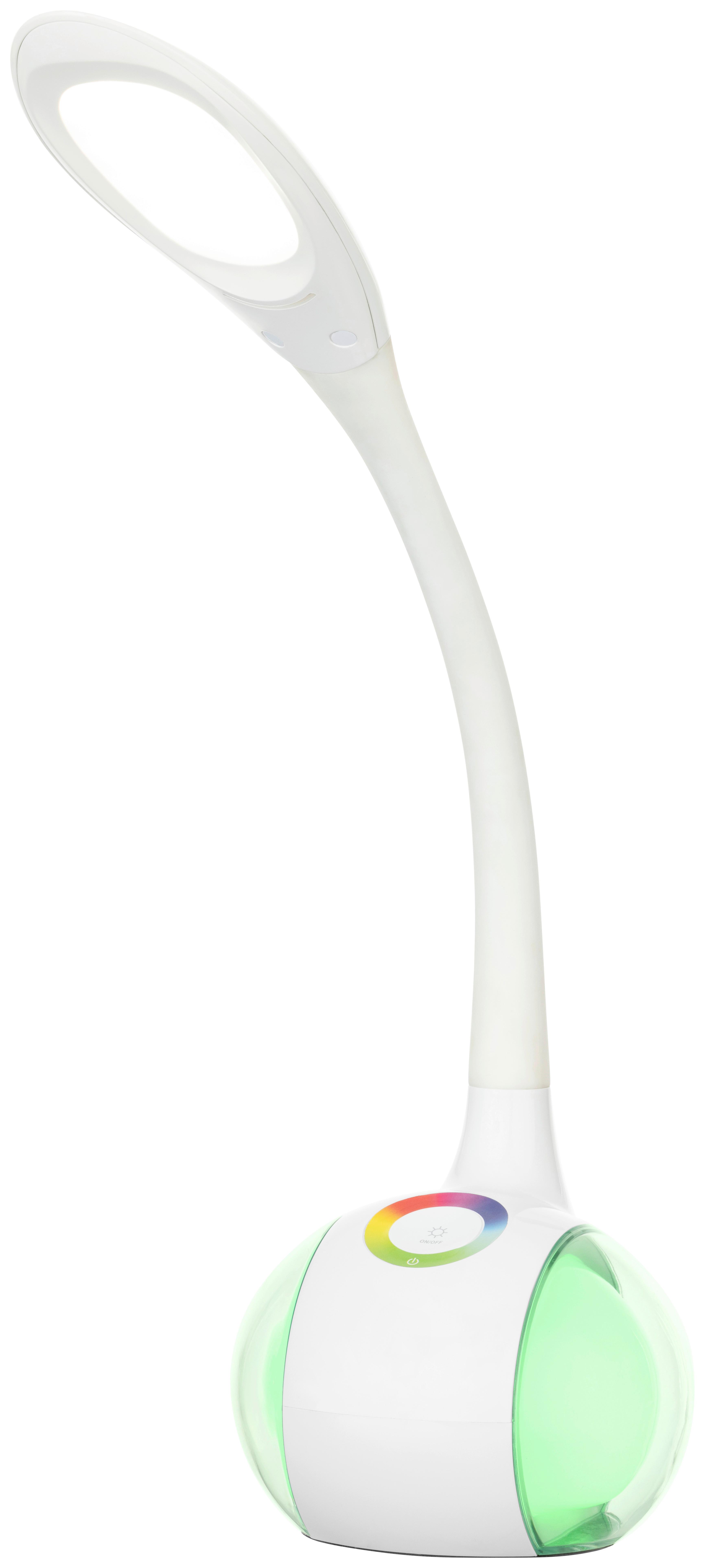 SKRIVBORDSLAMPA NIHAT - vit, Modern, plast (12,5/12,5/34cm) - Mömax